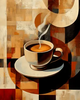 Hipster Cup - Coffee Wall Art Prints - 8"x10" Art Print for 11"x14" Frame
