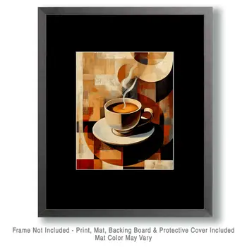 Hipster Cup - Coffee Wall Art Prints - 8"x10" Art Print for 11"x14" Frame