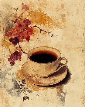 Serenity Cup - Coffee Wall Art Prints - 8"x10" Art Print for 11"x14" Frame