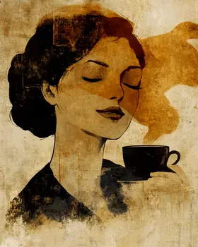 Coffee Dream - Coffee Wall Art Prints - 8"x10" Art Print for 11"x14" Frame