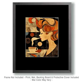 70's Cup - Coffee Wall Art Prints - 8"x10" Art Print for 11"x14" Frame