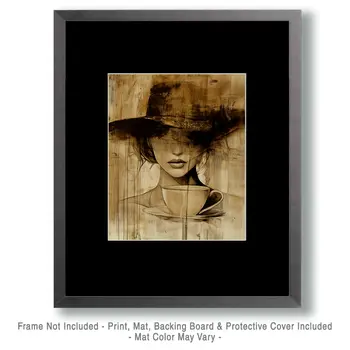 Cowgirl Cup - Coffee Wall Art Prints - 8"x10" Art Print for 11"x14" Frame