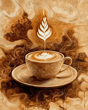 Zen Cup - Coffee Wall Art Prints - 8"x10" Art Print for 11"x14" Frame
