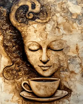 Mystical Cup - Coffee Wall Art Prints - 8"x10" Art Print for 11"x14" Frame