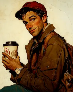 To Go Cup - Coffee Wall Art Prints - 8"x10" Art Print for 11"x14" Frame