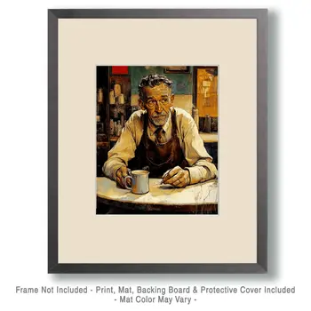 Workday Cup - Coffee Wall Art Prints - 8"x10" Art Print for 11"x14" Frame