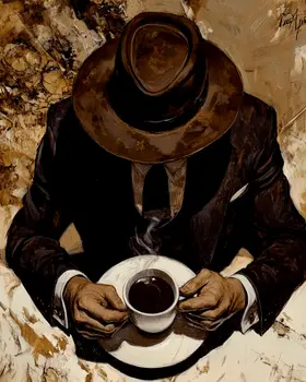 Mysterious Cup - Coffee Wall Art Prints - 8"x10" Art Print for 11"x14" Frame