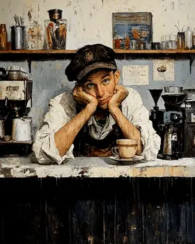Slump Cup - Coffee Wall Art Prints - 8"x10" Art Print for 11"x14" Frame