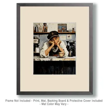 Slump Cup - Coffee Wall Art Prints - 8"x10" Art Print for 11"x14" Frame