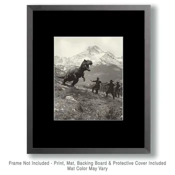 Run - Cryptid Cryptozoology Dinosaur Wall Art Prints - 8"x10" Art Print for 11"x14" Frame