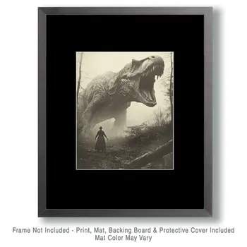 Stand Still, Very Still - Cryptid Dinosaur Wall Art Prints - 8"x10" Art Print for 11"x14" Frame