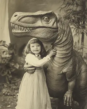 She's Gotten So Big - Cryptid Dinosaur Wall Art Prints - 8"x10" Art Print for 11"x14" Frame