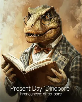 Dinobore - Dinosaur Wall Art Prints - 8"x10" Art Print for 11"x14" Frame
