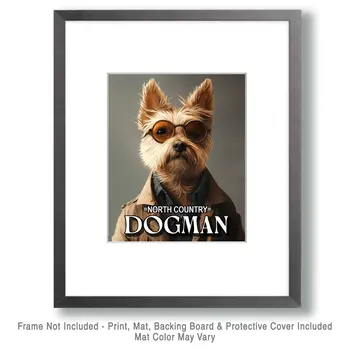 Dogman - Cryptids Cryptozoology Wall Art Prints – 8″x10″ Artwork for 11″x14″ Frame