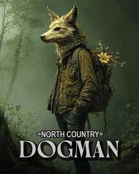 North Country Dogman Backpacking - Cryptids Cryptozoology Wall Art Prints – 8″x10″ Artwork for 11″x14″ Frame
