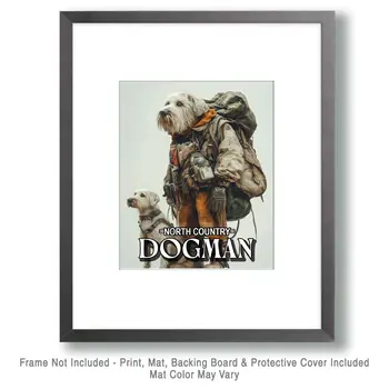 North Country Dogman - Cryptid Cryptozoology Wall Art Prints – 8″x10″ Artwork for 11″x14″ Frame