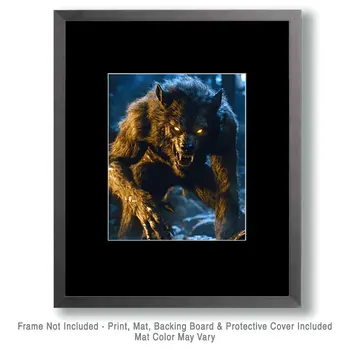 Viscous Dogman - Cryptids Cryptozoology Wall Art Prints – 8″x10″ Artwork for 11″x14″ Frame