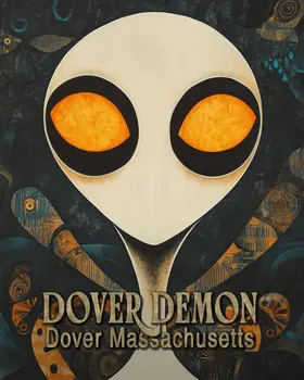 Stylized Dover Demon - Mythical Beasts Wall Art Prints – 8″x10″ Artwork for 11″x14″ Frame