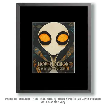 Stylized Dover Demon - Mythical Beasts Wall Art Prints – 8″x10″ Artwork for 11″x14″ Frame