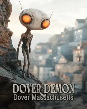 Dover Demon Observing - Mythical Beasts Wall Art Prints – 8″x10″ Artwork for 11″x14″ Frame
