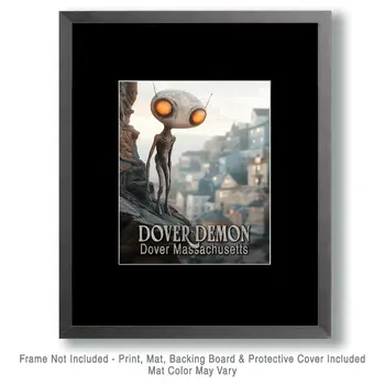 Dover Demon Observing - Mythical Beasts Wall Art Prints – 8″x10″ Artwork for 11″x14″ Frame