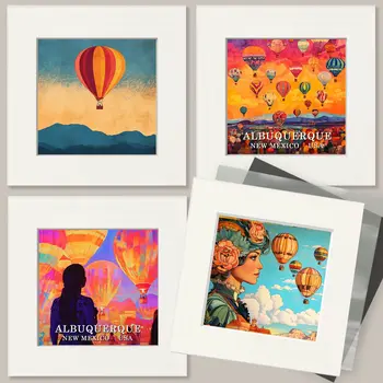 Morning Ascent - Albuquerque Souvenir Wall Art Prints – 8″x10″ Artwork for 11″x14″ Frame