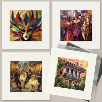 Creole Style Home - New Orleans Souvenir Wall Art Prints – 8″x10″ Artwork for 11″x14″ Frame