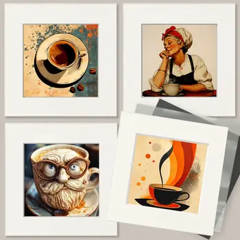 Slump Cup - Coffee Wall Art Prints - 8"x10" Art Print for 11"x14" Frame