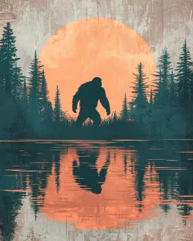 Fouke Monster of Arkansas - Mythical Beasts Wall Art Prints – 8″x10″ Artwork for 11″x14″ Frame