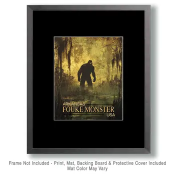 Arkansas Fouke Monster - Mythical Beasts Wall Art Prints – 8″x10″ Artwork for 11″x14″ Frame