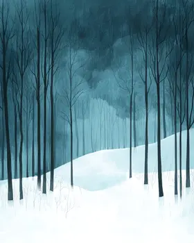 Winter Solitude - North Woods Souvenir Wall Art Prints – 8″x10″ Artwork for 11″x14″ Frame