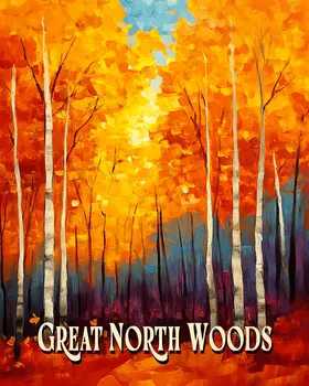 Fall Blaze ND - North Woods Souvenir Wall Art Prints – 8″x10″ Artwork for 11″x14″ Frame