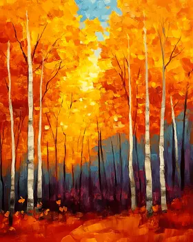 Fall Blaze - North Woods Souvenir Wall Art Prints – 8″x10″ Artwork for 11″x14″ Frame
