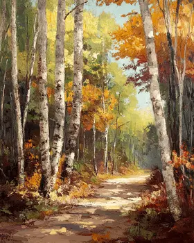 Woodland Trail - North Woods Souvenir Wall Art Prints – 8″x10″ Artwork for 11″x14″ Frame