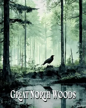 Raven ND - North Woods Souvenir Wall Art Prints – 8″x10″ Artwork for 11″x14″ Frame
