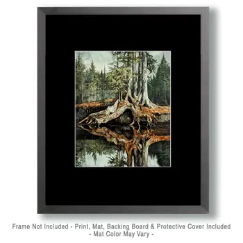 Roots - North Woods Souvenir Wall Art Prints – 8″x10″ Artwork for 11″x14″ Frame