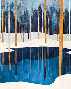 Spring Thaw - North Woods Souvenir Wall Art Prints – 8″x10″ Artwork for 11″x14″ Frame