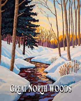 Spring Creek ND - North Woods Souvenir Wall Art Prints – 8″x10″ Artwork for 11″x14″ Frame