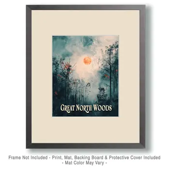 Misty Morning - North Woods Souvenir Wall Art Prints – 8″x10″ Artwork for 11″x14″ Frame
