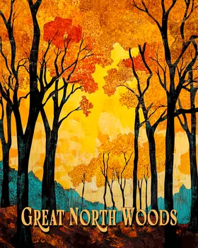 Bright Fall Day ND - North Woods Souvenir Wall Art Prints – 8″x10″ Artwork for 11″x14″ Frame