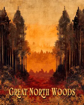 Grunge Morning ND - North Woods Souvenir Wall Art Prints – 8″x10″ Artwork for 11″x14″ Frame