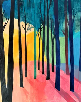 Bright Wood - North Woods Souvenir Wall Art Prints – 8″x10″ Artwork for 11″x14″ Frame