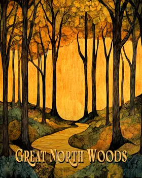 Nouveau Woodland ND - North Woods Souvenir Wall Art Prints – 8″x10″ Artwork for 11″x14″ Frame