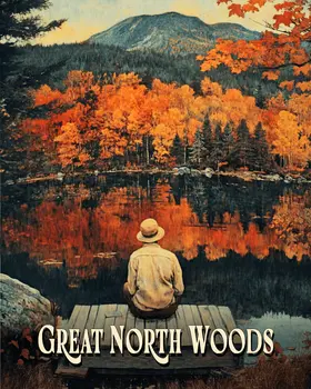 Fishing Peacefully ND - North Woods Souvenir Wall Art Prints – 8″x10″ Artwork for 11″x14″ Frame