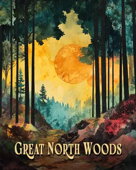 Late Morning Sunrise ND - North Woods Souvenir Wall Art Prints – 8″x10″ Artwork for 11″x14″ Frame