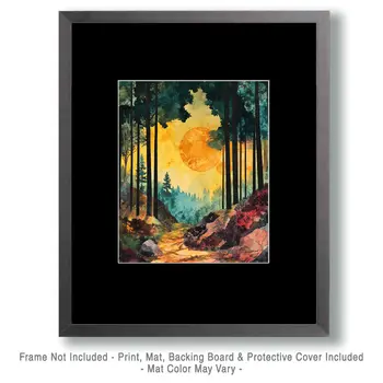 Late Morning Sunrise - North Woods Souvenir Wall Art Prints – 8″x10″ Artwork for 11″x14″ Frame