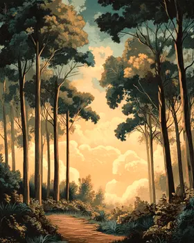 Vintage Woodland - North Woods Souvenir Wall Art Prints – 8″x10″ Artwork for 11″x14″ Frame