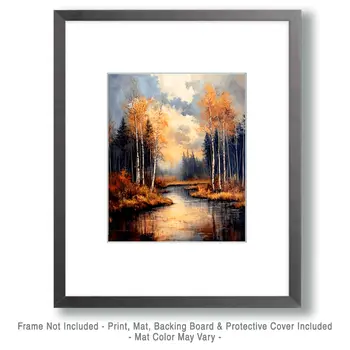 Stormy Morning - North Woods Souvenir Wall Art Prints – 8″x10″ Artwork for 11″x14″ Frame