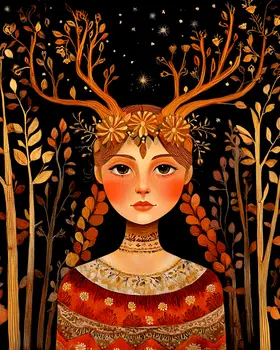 Woodland Spirit - North Woods Souvenir Wall Art Prints – 8″x10″ Artwork for 11″x14″ Frame