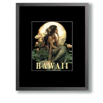 Mermaid - Hawaii Souvenir Wall Art Prints – 8″x10″ Artwork for 11″x14″ Frame